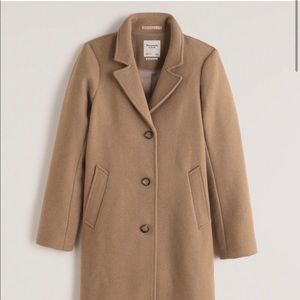 NWOT Abercrombie & Fitch Wool Blend Dad Coat XXS